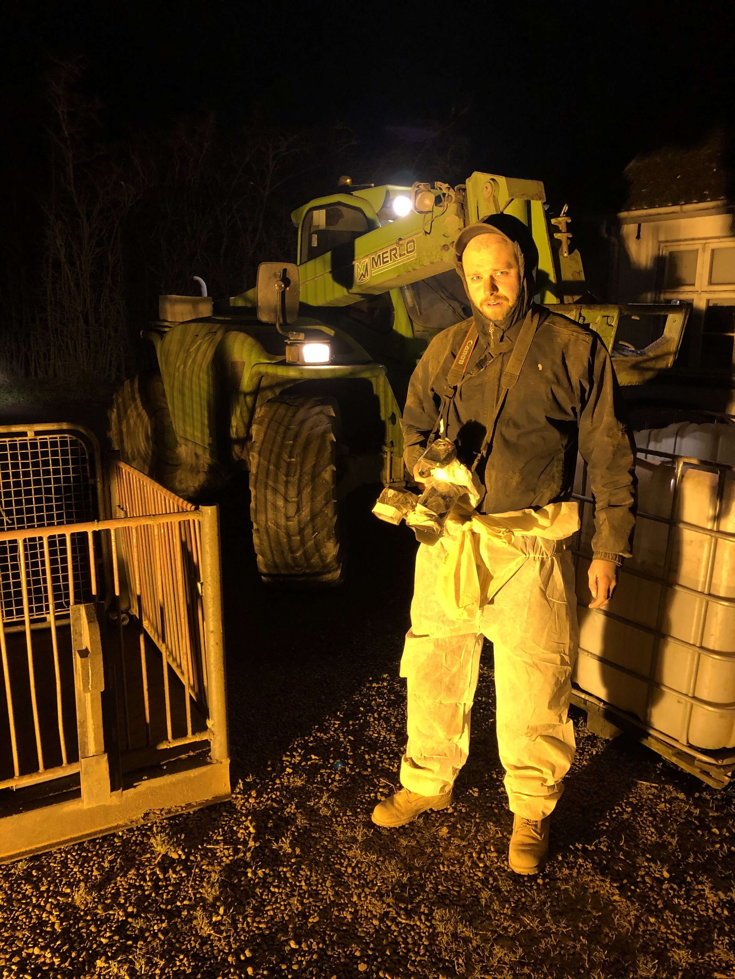 Tobias på arbejdet i det jyske.