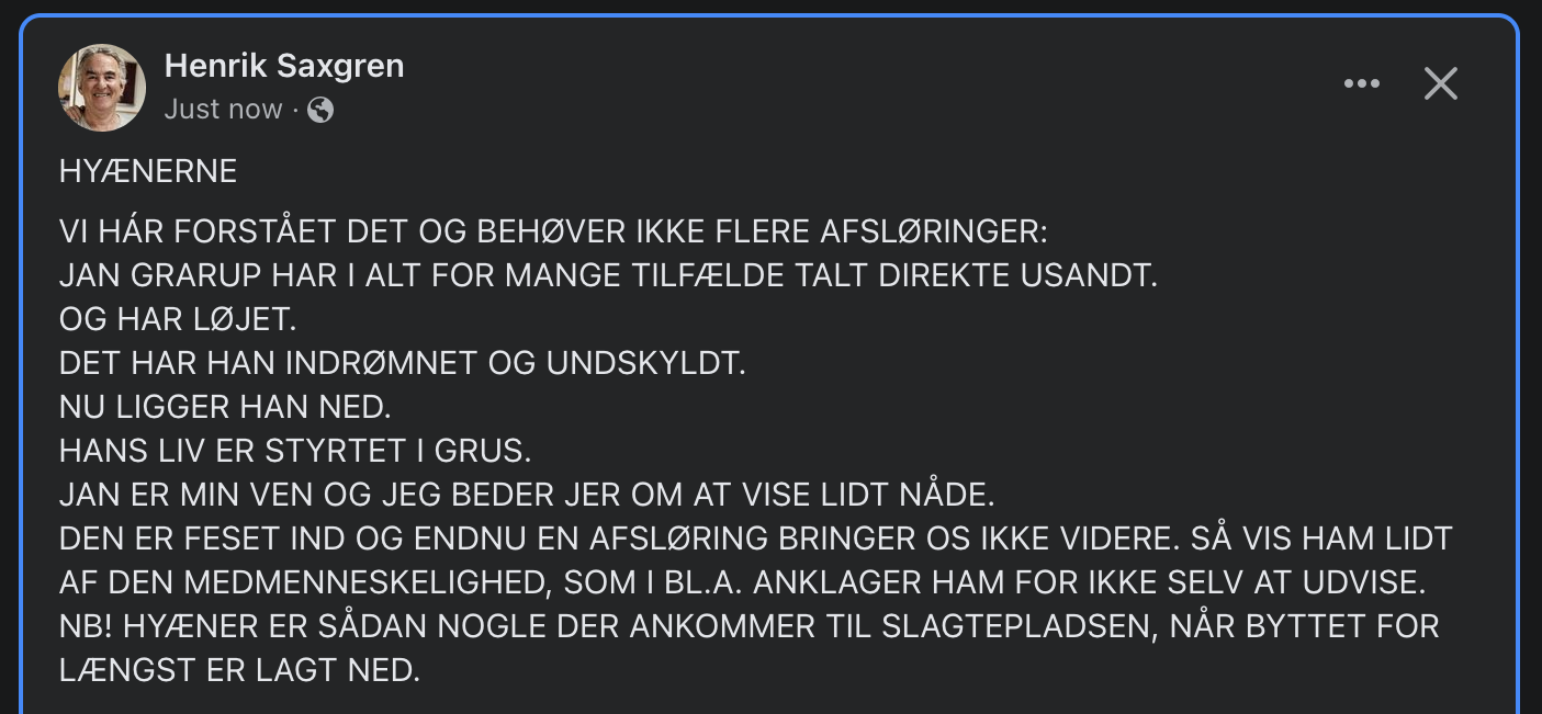 Hetz eller opgør med fortiden?